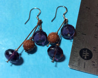 Purple Crystal Dangle Earrings