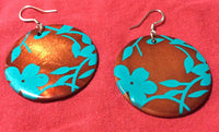 Brown MOP Flower Earrings