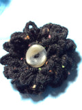 Black Flower Pin