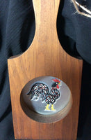 Rooster Pie Safe Art Wall Hanging