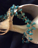 Turquoise Nugget and Shell Heishi Bead Handmade Necklace