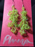 Sequin and Aurora Borealis Glass Bead Earrings