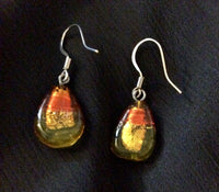 Dichroic Fused Glass Stainless Earrings