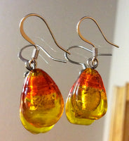 Dichroic Fused Glass Stainless Earrings