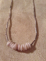 Seashell Bead and Liquid Silver Necklace