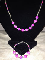 Pink Splendor Necklace and Bracelet Set