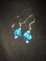 Acrylic Crystal Blue Earrings