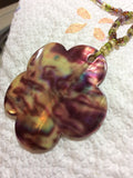 Flower Shaped Mother of Pearl Necklace