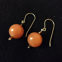 Vintage Rusty Orange Acrylic Earrings
