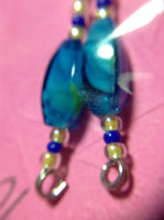 Artist Glass Blue Stainless Earrings
