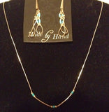 Sterling Earrings and Liquid Silver Necklace