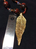 Gold Dipped Leaf Handmade Necklace