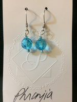 Acrylic Crystal Blue Earrings